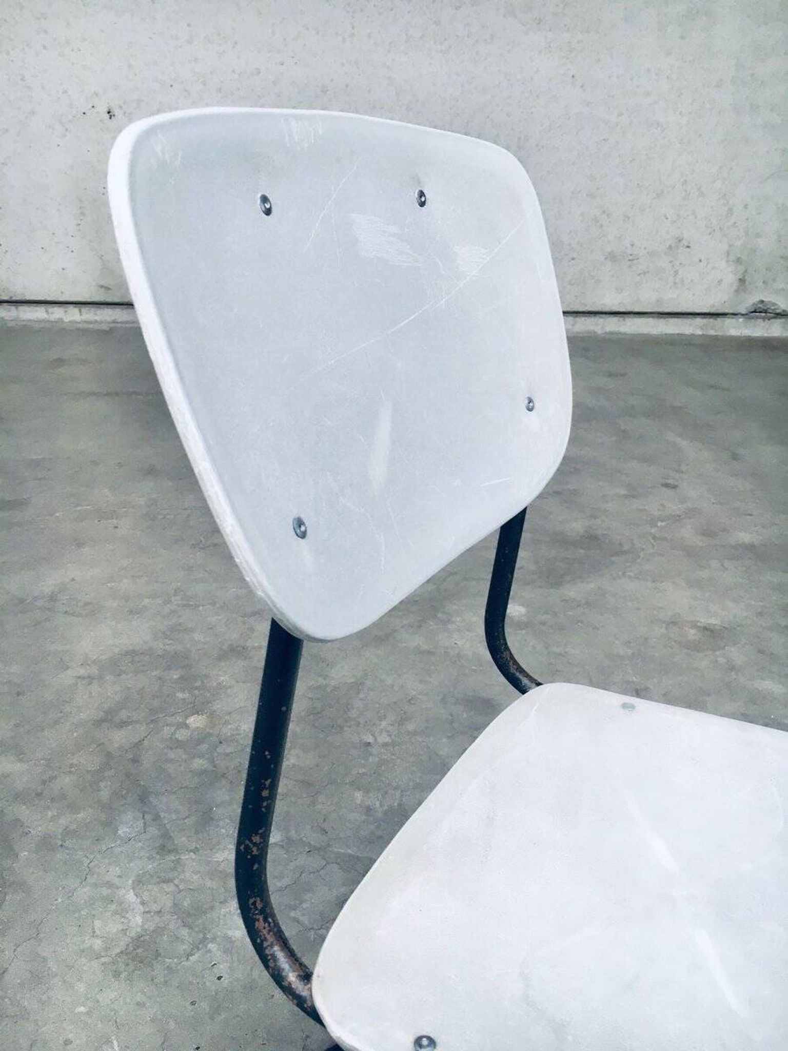 Industrial Dutch Stacking Chairs, 1960s, Set of 10