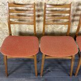 4x 60s 70s dining chair dining chair mid century Danish modern design
