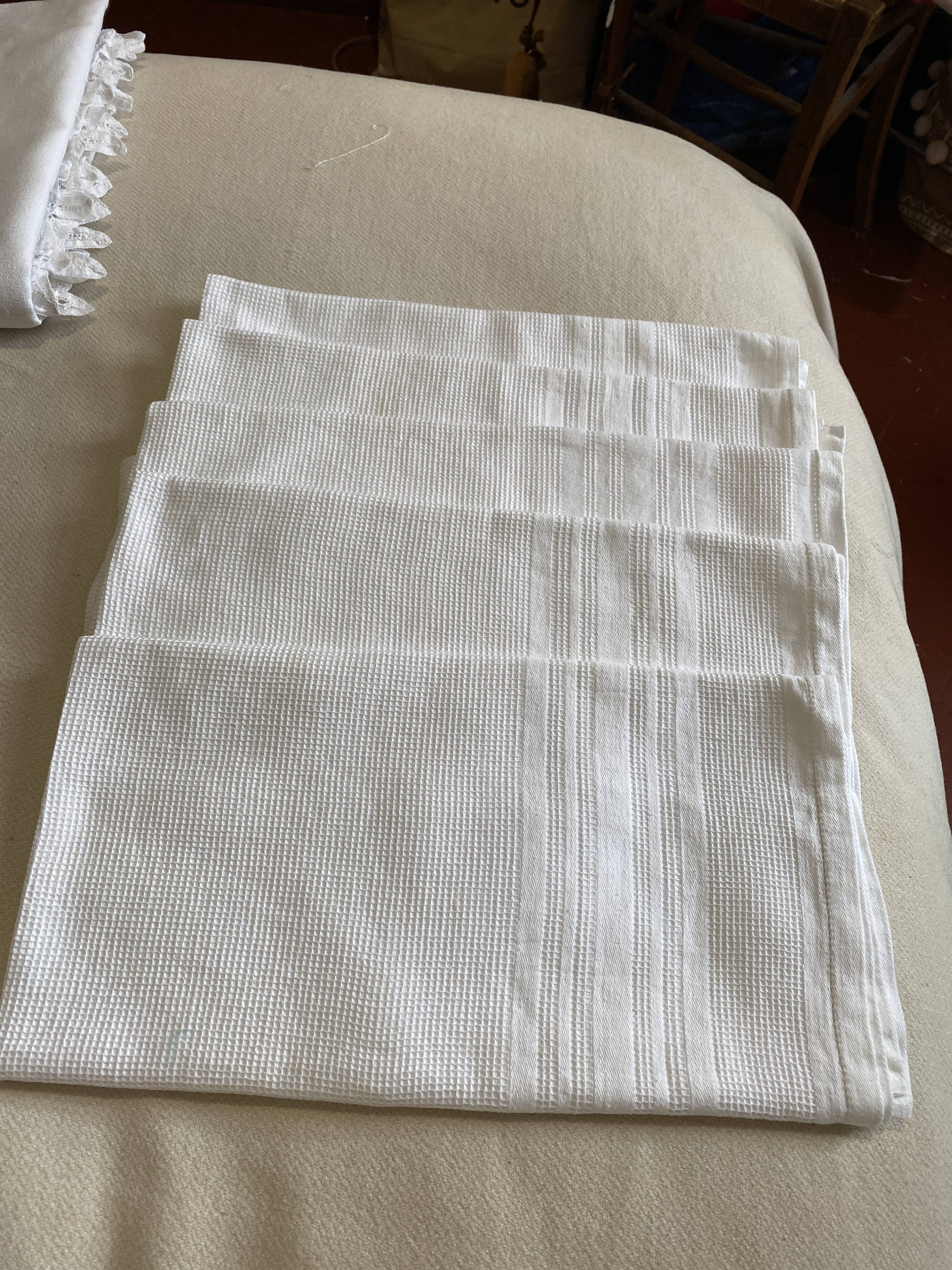 Lot de serviettes nid d abeilles