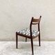Chaise italienne en palisandre tissu Bauhaus