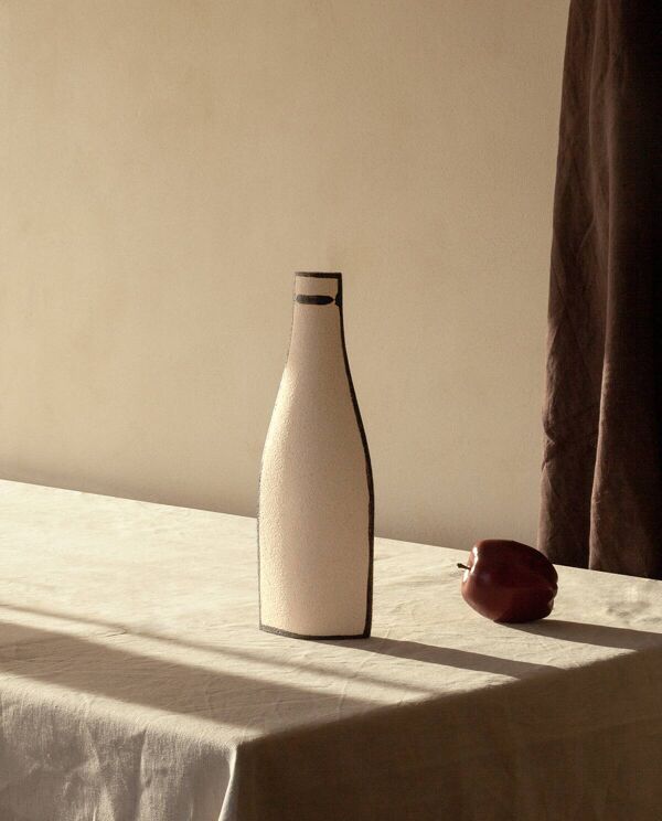 Vase En Céramique ‘Morandi Bouteille - Black’