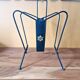 Jacques Adnet (1900-1984) - Black lacquered metal and brass magazine rack