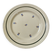 Plat rond plat en faïence