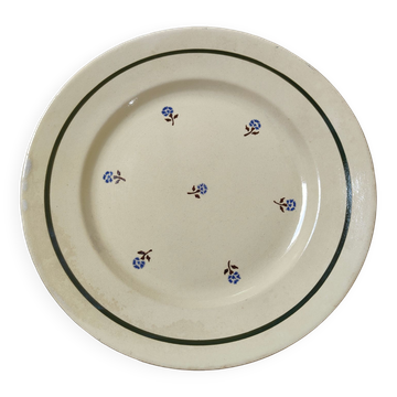 Plat rond plat en faïence