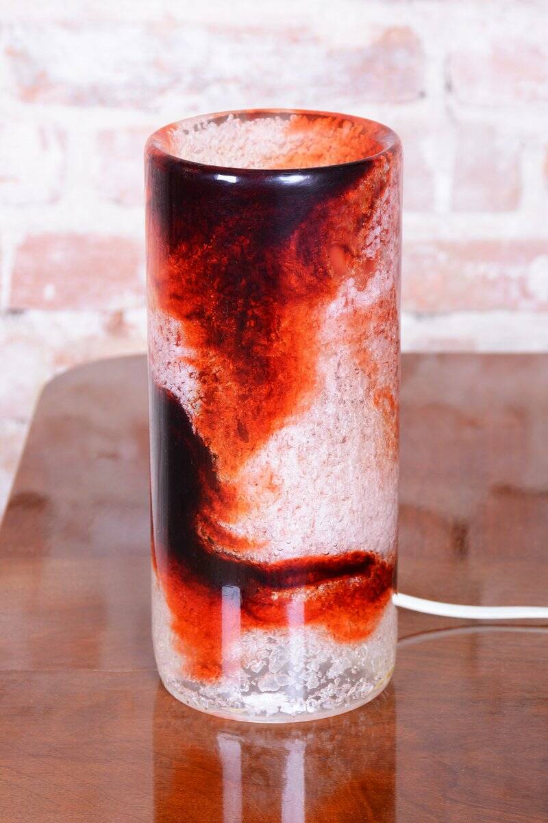 Mid-Century Table Lamp in Marble Glass, Czech, 1960s