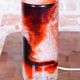 Mid-Century Table Lamp in Marble Glass, Czech, 1960s