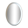 Oval mirror frame white wood - 82x53cm
