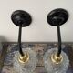 Pair of vintage electrified to nine-piece chiseled glass wall lamps
