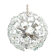 Mid-century glass sputnik chandelier, 1970s