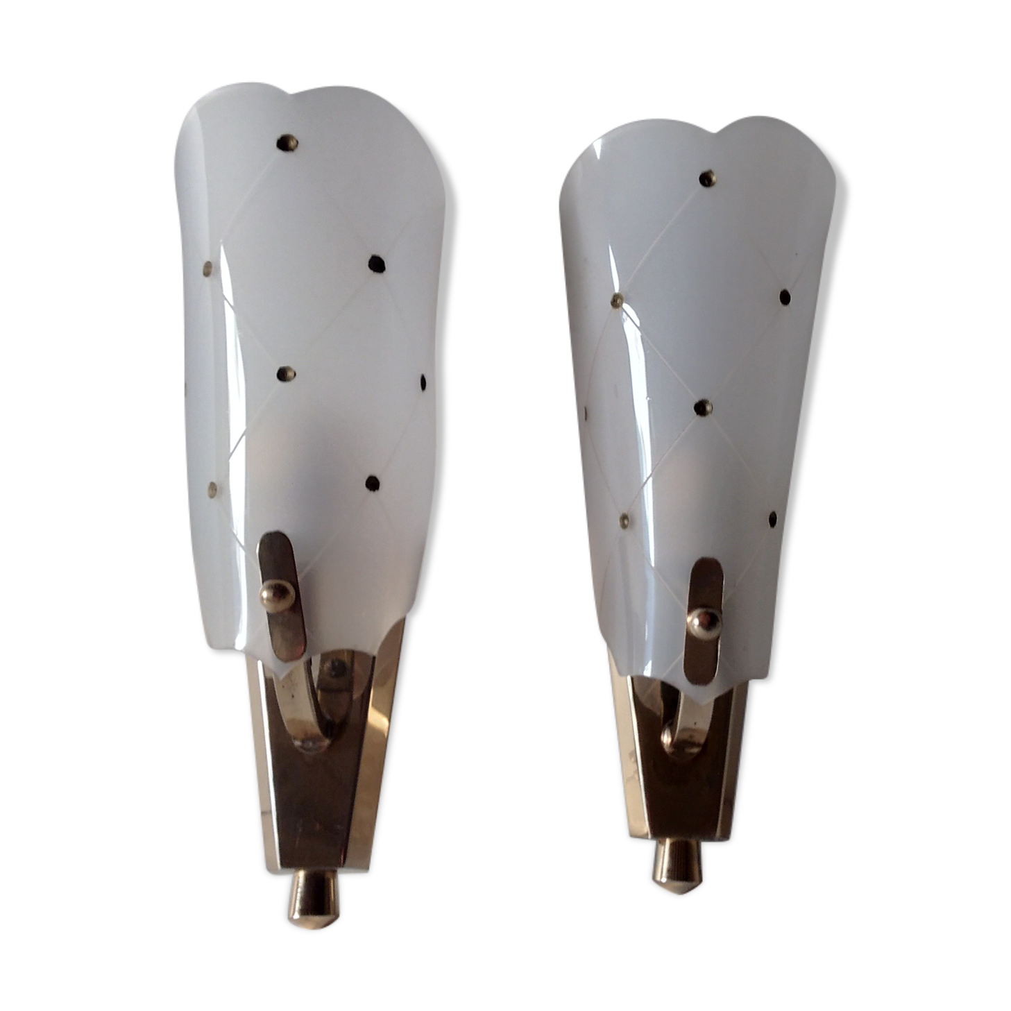 Pair of rockabilly wall lamps