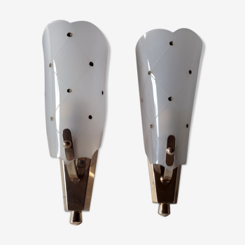 Pair of rockabilly wall lamps