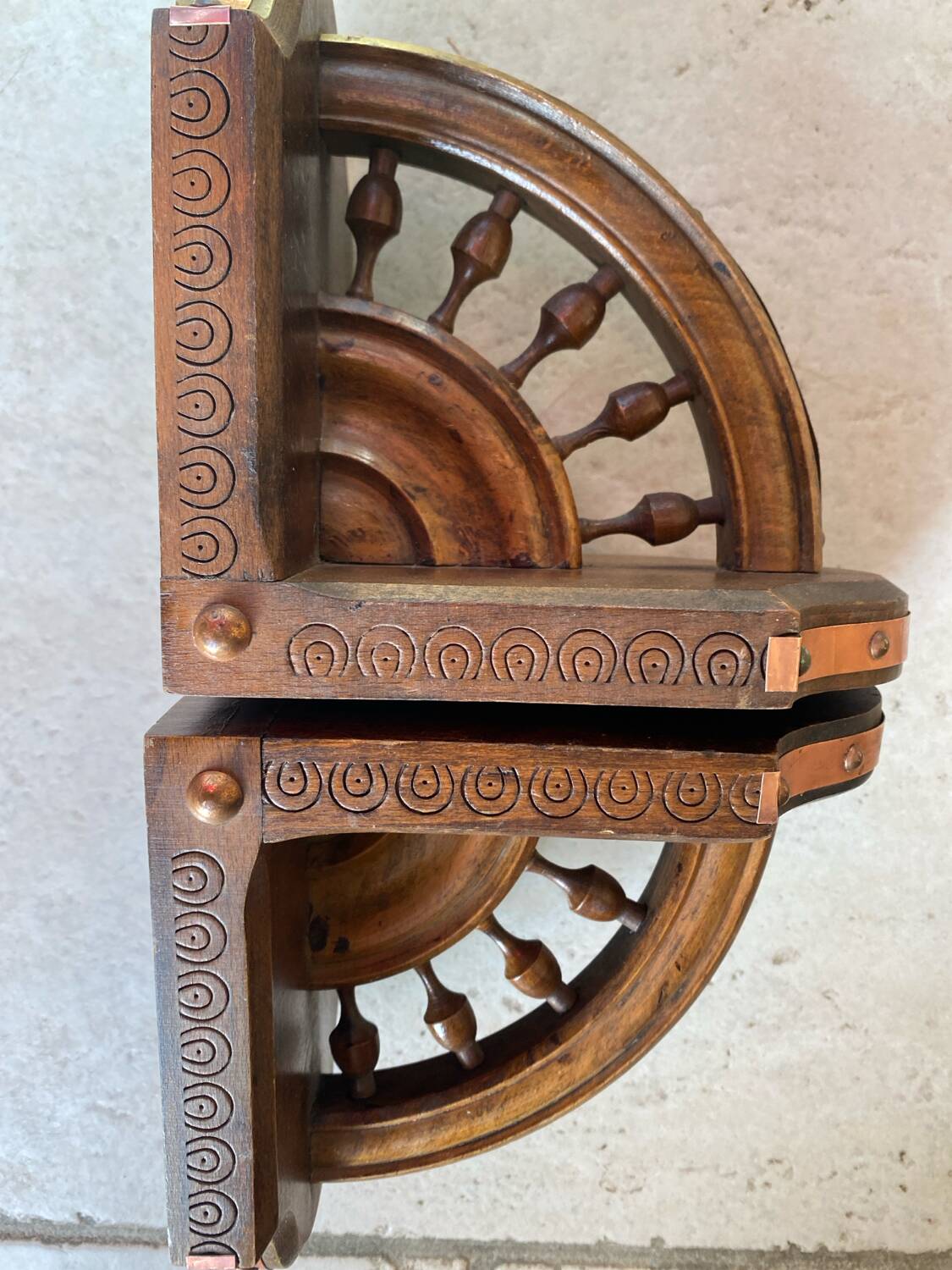 Vintage wooden bookend