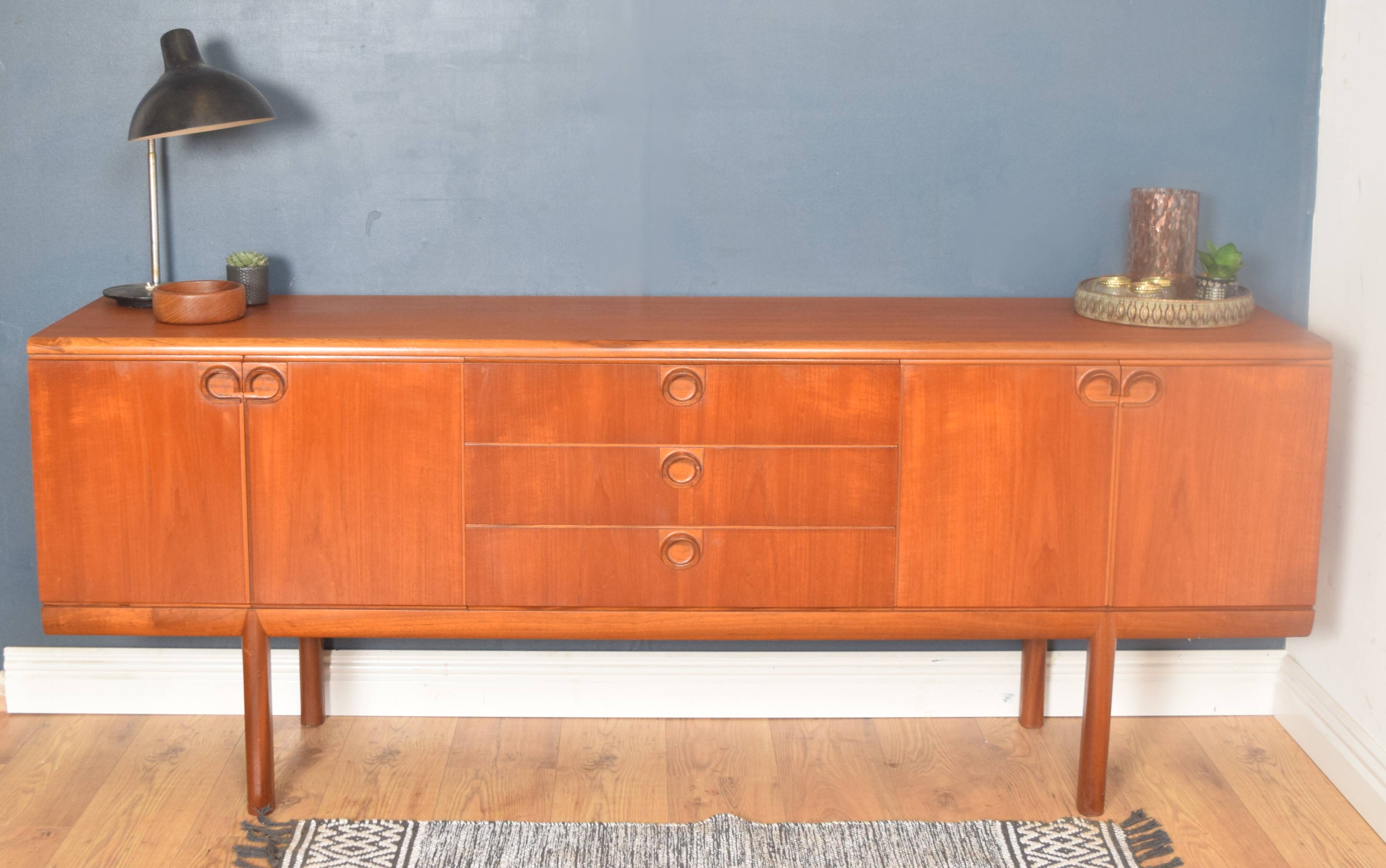 Restored Teak 1960s Mcintosh Long Teak Sideboard
