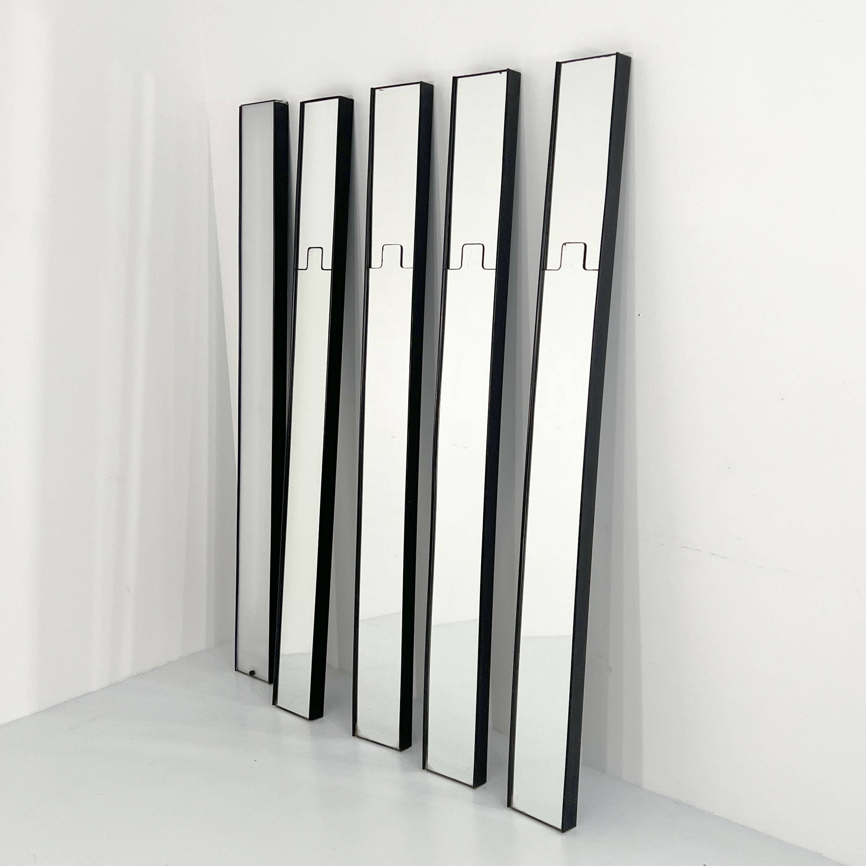 Lot of Mirrors / Lamp / Coat Racks model Gronda by Luciano Bertoncini for Elco, 1970