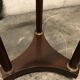 Side table tripod Empire style in solid mahogany and grey marble tray