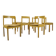 Chaises de salle à manger vintage en chêne et osier dutch design, gerard geytenbeek, années 1960