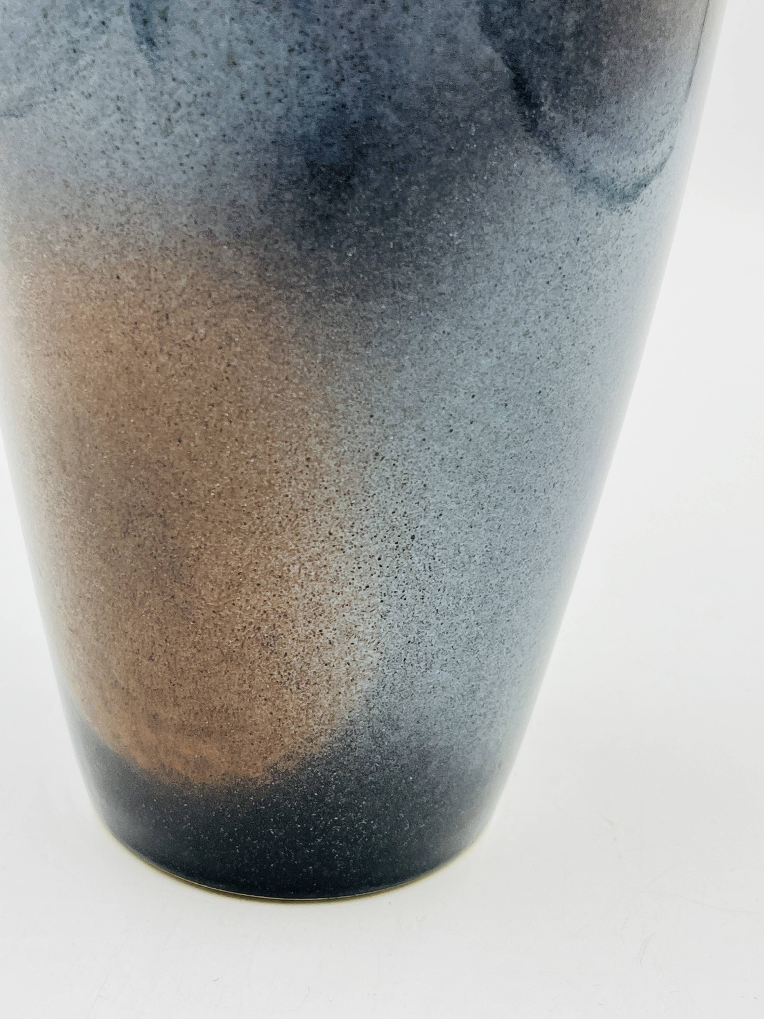 Gradient grey-blue modernist vase