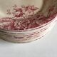 Series of 11 plates flat 19th in faience of Gien