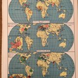 Old poster on textiles in the World from 1951
