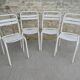 Set of 4 Metal Bistro Chairs Tolix T2
