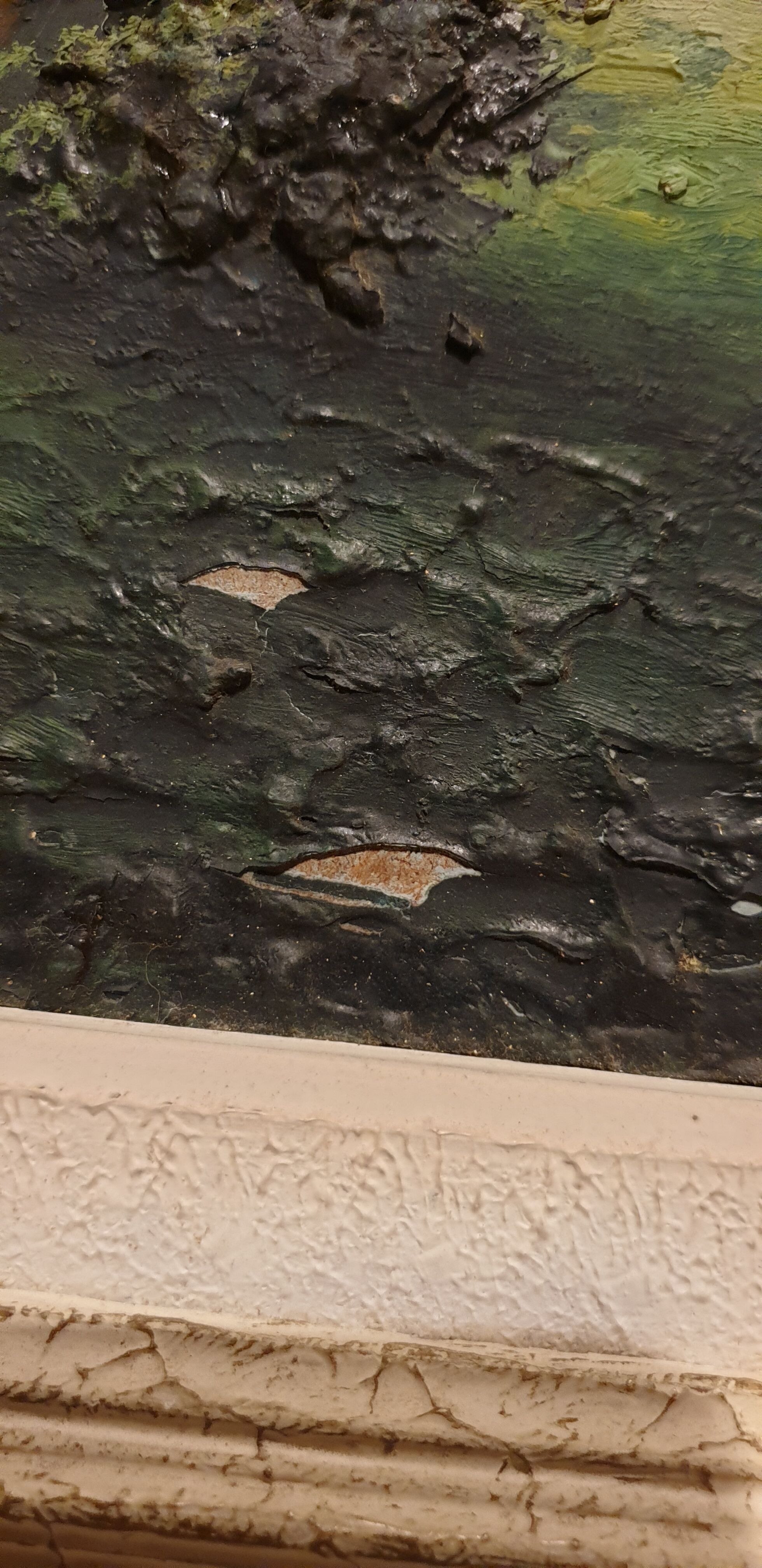 Pastoral painting oil on panel