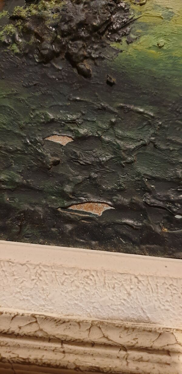 Peinture pastorale huile sur panneau