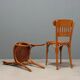Paire de chaises en hêtre courbé