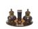 Spice set, navy blue and gold, enamelled brass, Thailand, 1960s