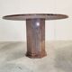 Table centrale ronde vintage en granit, années 1970
