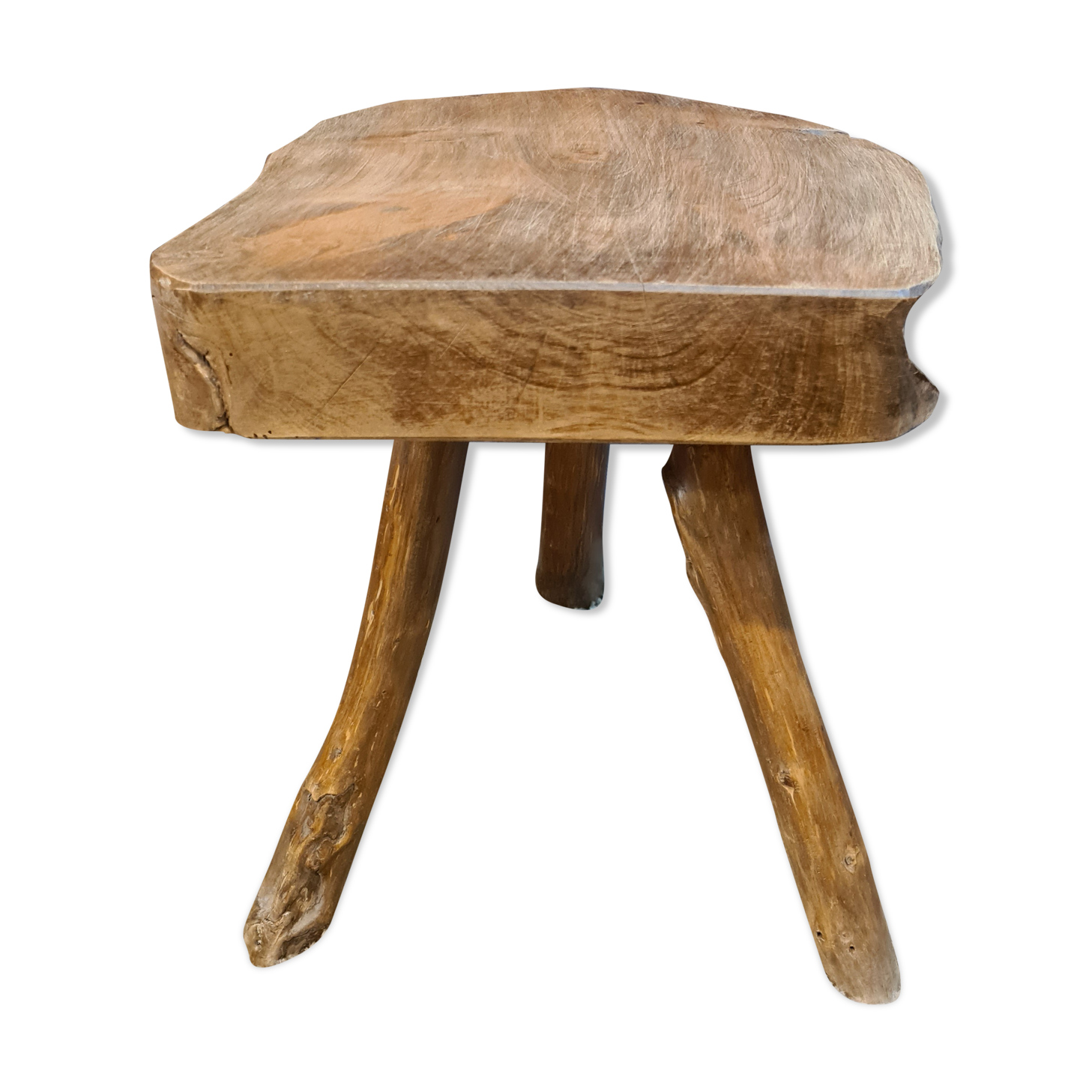 Tripod cowhide stool