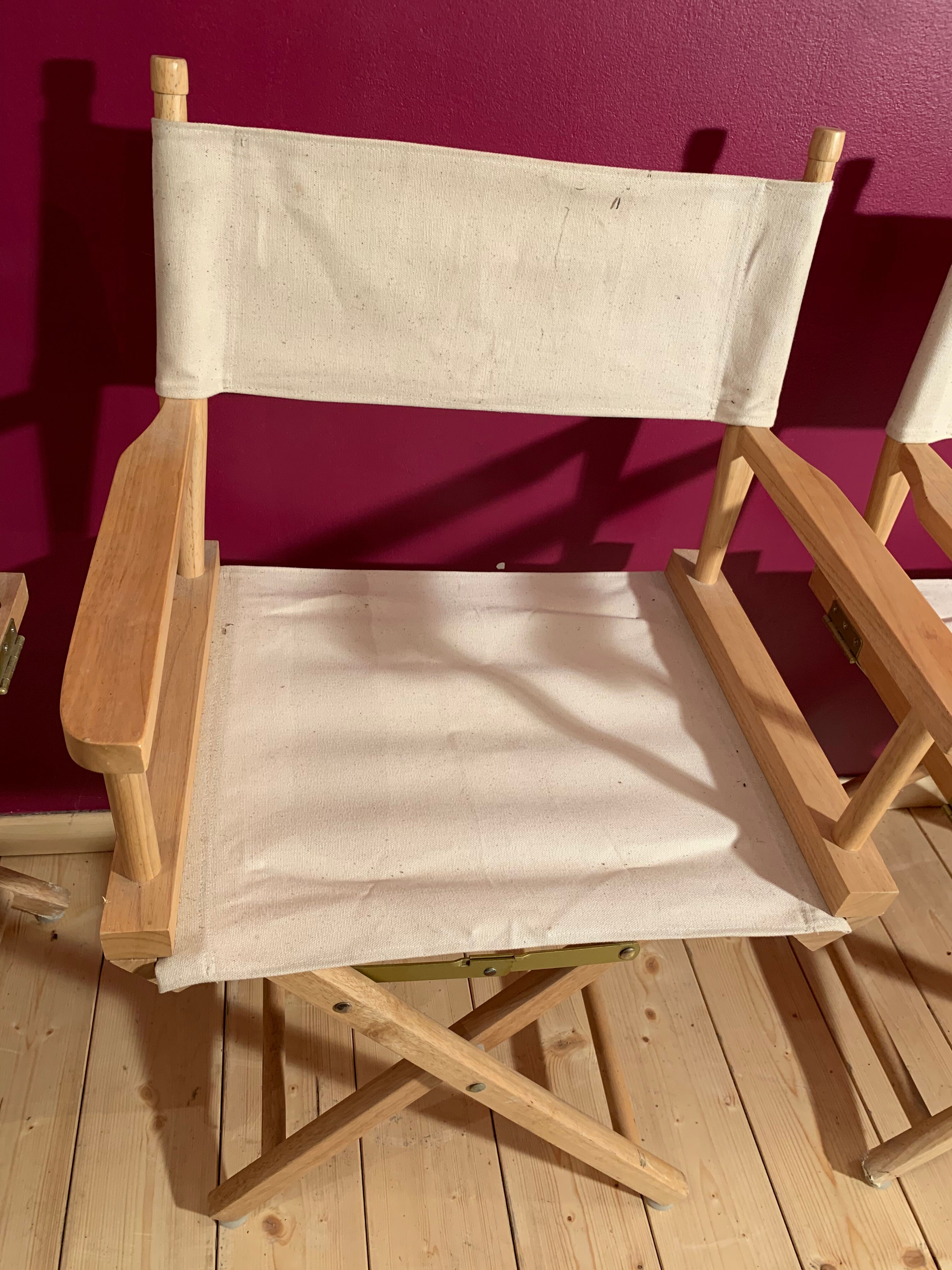 Lot 4 armchairs Pliants film director