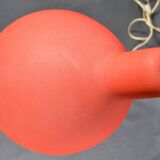 Jean Boris LACROIX (1902-1984), Desk lamp in red lacquered sheet metal, profiled diffuser