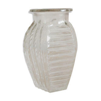 Vintage transparent glass vase