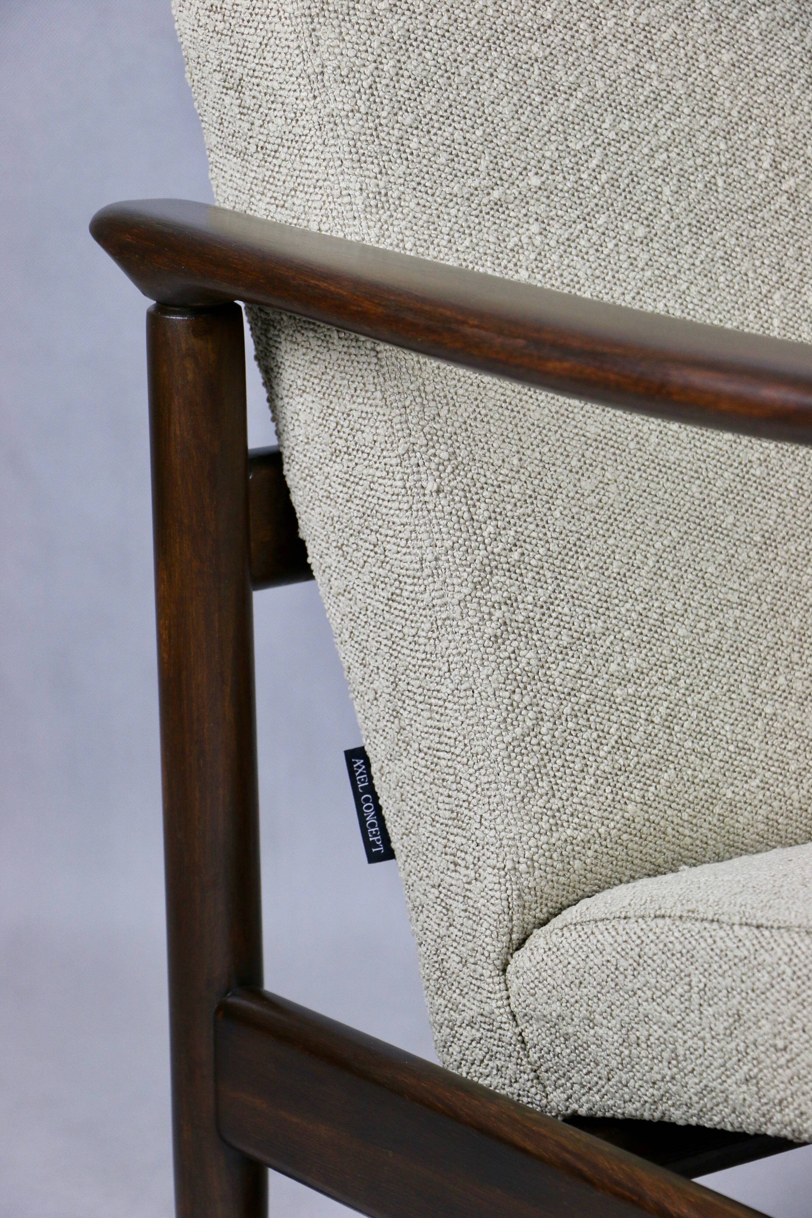 Beige boucle armchair , 1970s