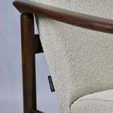 Beige boucle armchair , 1970s