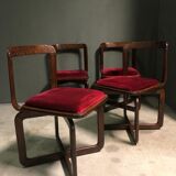 Set of 4 base italian dining chair's 1960