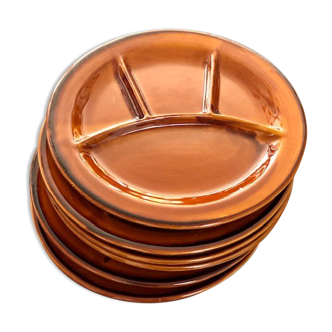 Compartmentalized fondue plates Saint-Clément