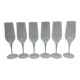Set of 6 Royal Doulton Crystal Champagne Flutes