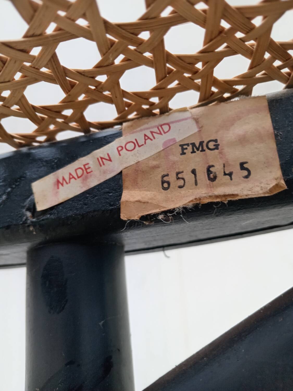 Pair of fmg bentwood and cane bistro chairs