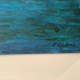 ERCAN Le Suquet Cannes on canvas frame