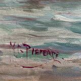 HSP Marine Orientalist port boat signed around 1950 + frame