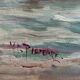 HSP Marine Orientalist port boat signed around 1950 + frame