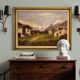 Italian signed mountain landscape painting from 20th century