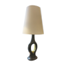 Lampe « anneau » céramique émaillée noire et jaune