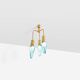 Flavio Poli for Seguso Murano glass and brass chandelier 1950