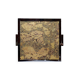 Mid-century chic chrome, cork and glass tray from the 70s