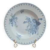 Antique hollow plate Sarreguemines model Flore