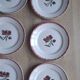 9 assiettes plates Badonviller fleurs