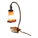 Art nouveau tulip style bronze lamp signed