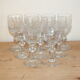 9 antique glasses in port or alcohol decorated with arabesques